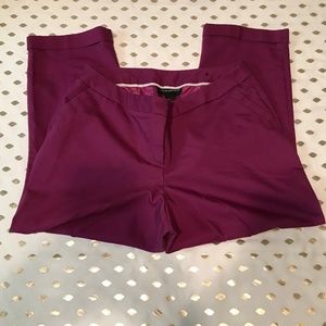 PURPLE CUFFED DRESSED CAPRI